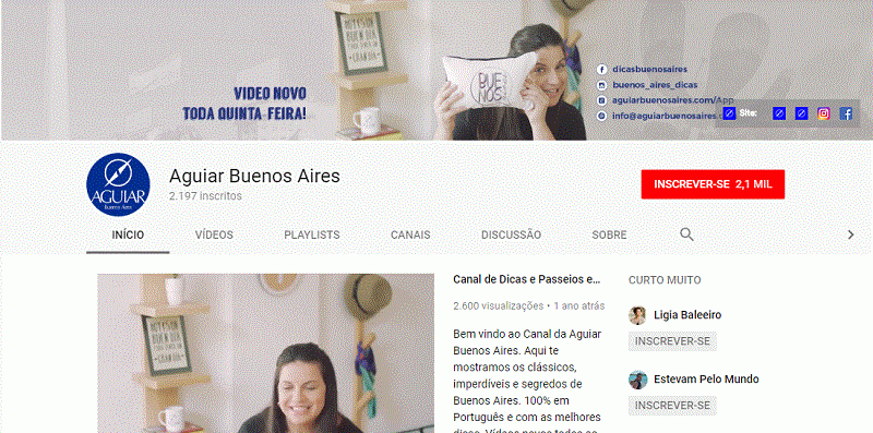 youtube-aguiar o melhor guia turistico de Buenos Aires