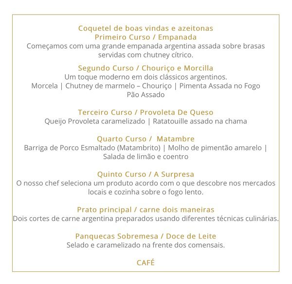 cardápio